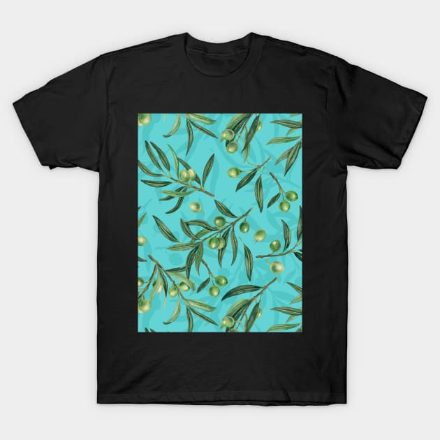 Olive branches watercolor T-Shirt by katerinamk